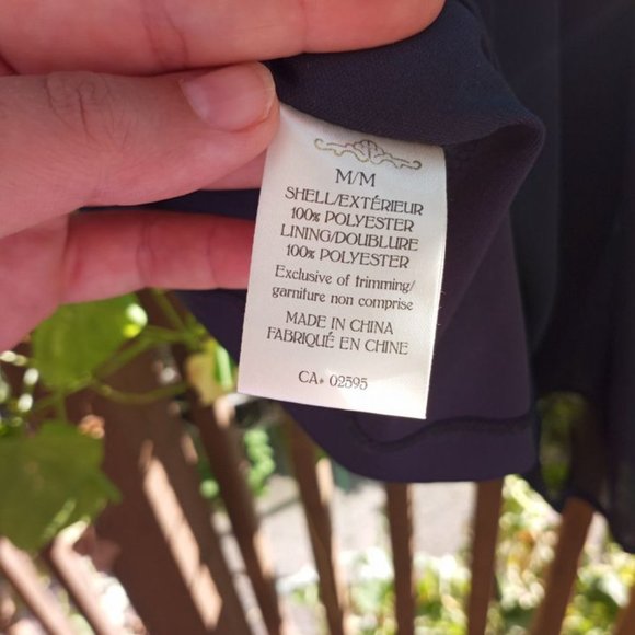 Temperance Navy Blue sheer tank dress with slip, size medium - Picture 6 of 6